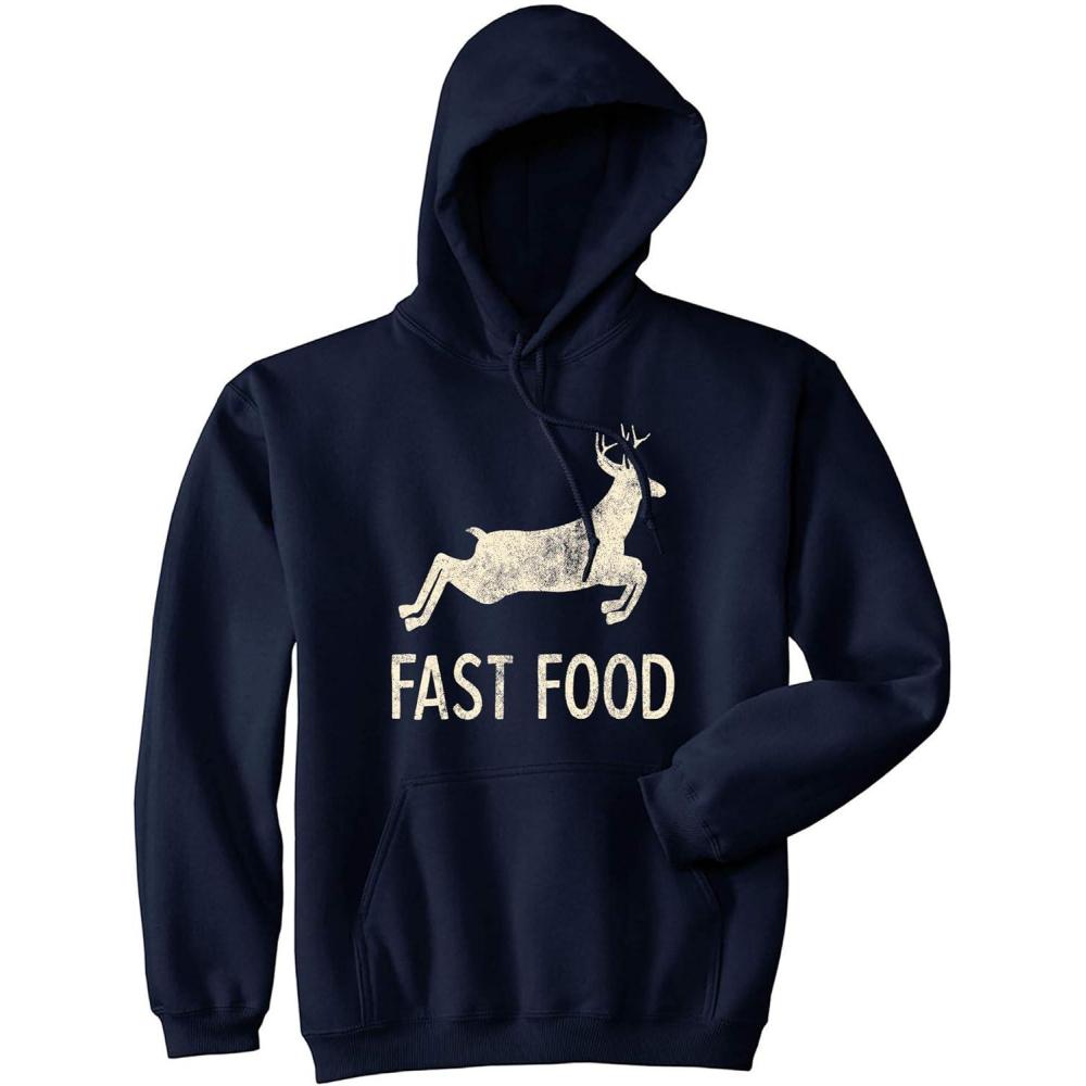 imageCrazy Dog TShirts Funny Unisex Hoodies Sarcastic Hoodies for Men and Women with Funny SayingsNavy  Fast Food