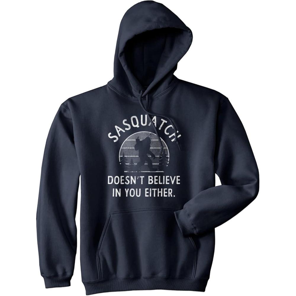 imageCrazy Dog TShirts Funny Unisex Hoodies Sarcastic Hoodies for Men and Women with Funny SayingsNavy Sasquatch