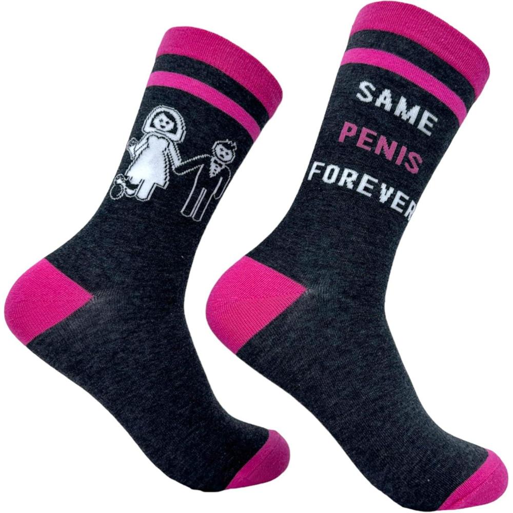 imageCrazy Dog TShirts Funny Wedding Socks for Women Gifts for Bachelorette Parties and MarriagesSame Penis