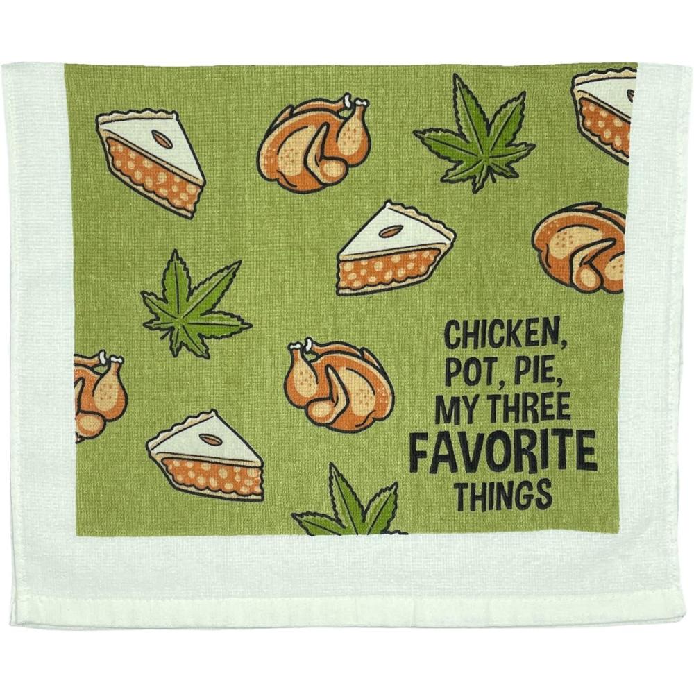 imageCrazy Dog TShirts Lets Get Basted Funny Turkey Dinner Drinking Tea TowelChicken Pot Pie