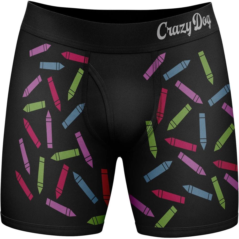 imageCrazy Dog TShirts Mens I Dont Have The Time Or The Crayons to Explain This Boxer Briefs Funny UnderwearBlack