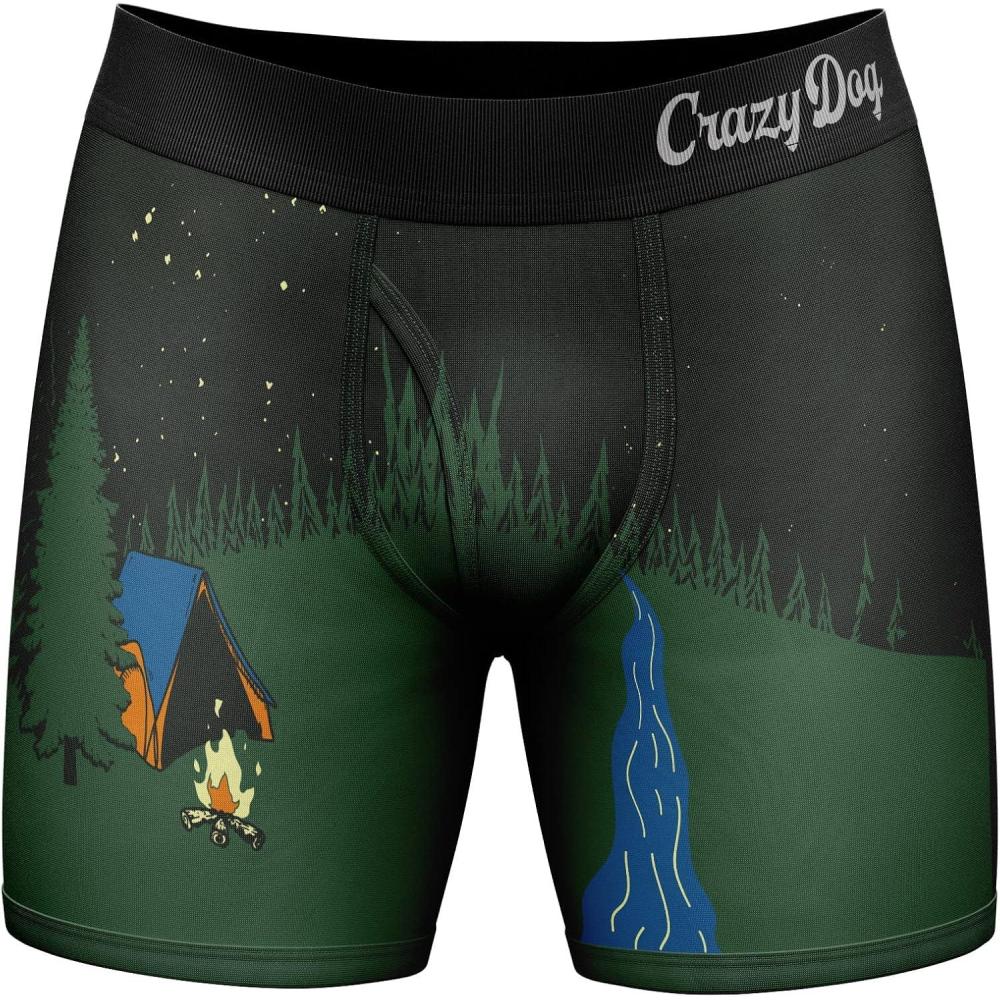 imageCrazy Dog TShirts Mens I Hate People Boxer Briefs Funny Camping Sarcastic Graphic Underwear for GuysMulti