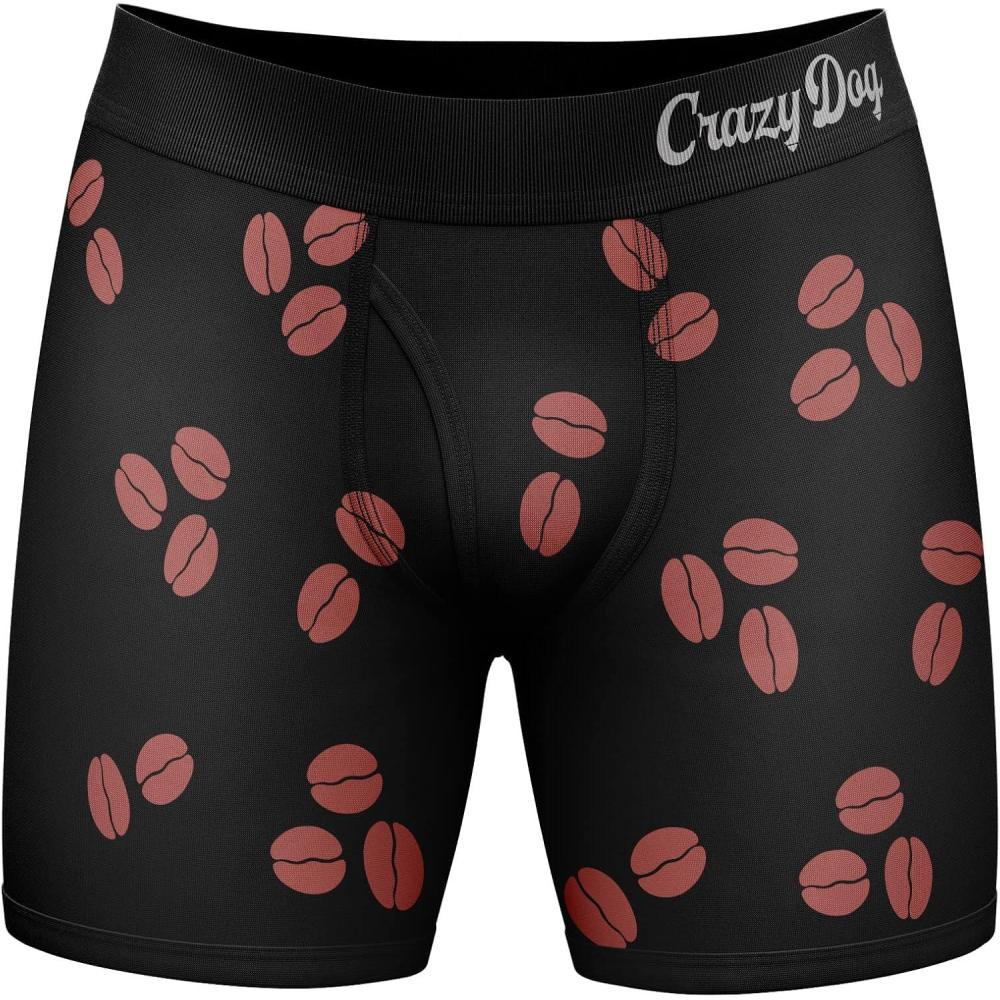 imageCrazy Dog TShirts Mens I Like Coffee and Maybe 3 People Boxer Briefs Funny Sarcastic Graphic UnderwearBlack