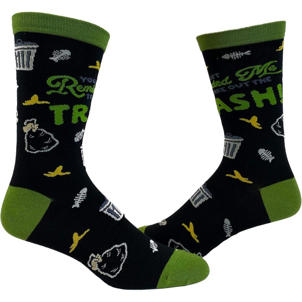 imageCrazy Dog TShirts Mens Sarcastic Socks Funny Crew Footwear for AdultsRemind Me