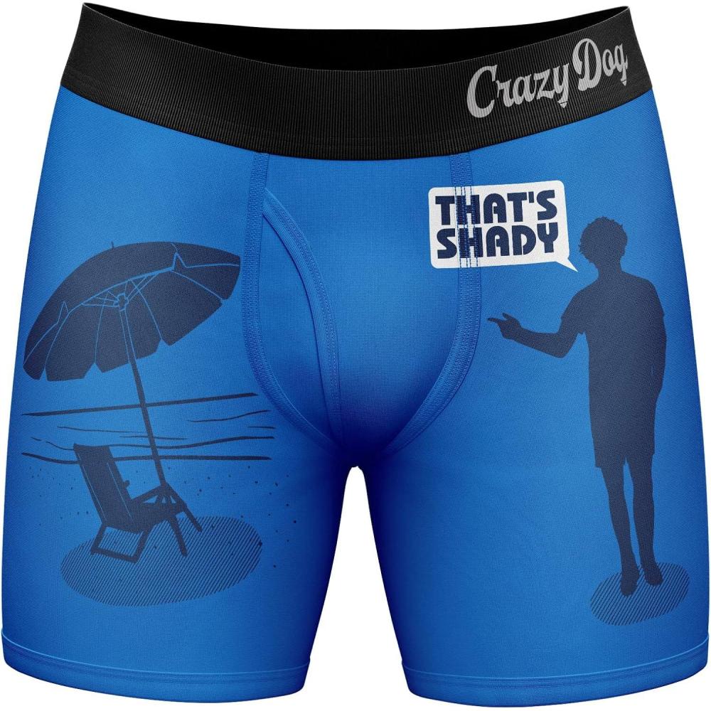 imageCrazy Dog TShirts Mens Thats Shady Boxer Brief Funny Sarcastic Beach Gag Gift Graphic Novelty UnderwearBlue