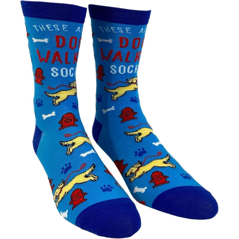 imageCrazy Dog TShirts Womens Animal Socks Cute Funny Socks with Fun Animals and Sarcastic SayingsDog Walking