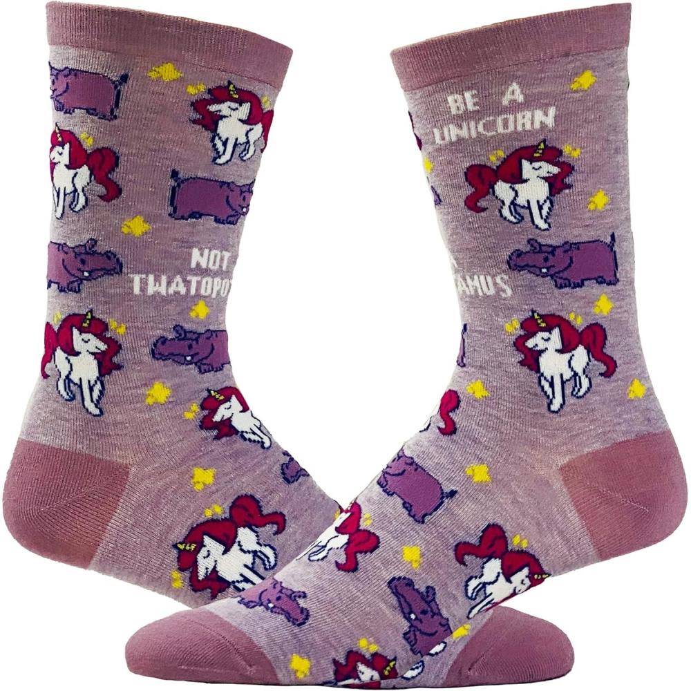 imageCrazy Dog TShirts Womens Animal Socks Cute Funny Socks with Fun Animals and Sarcastic SayingsUnicorn