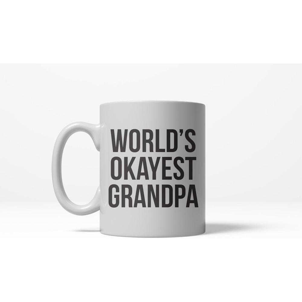 imageCrazy Dog TShirts Worlds Okayest Grandpa Funny Family Member Ceramic Coffee Drinking Mug 11oz Cup