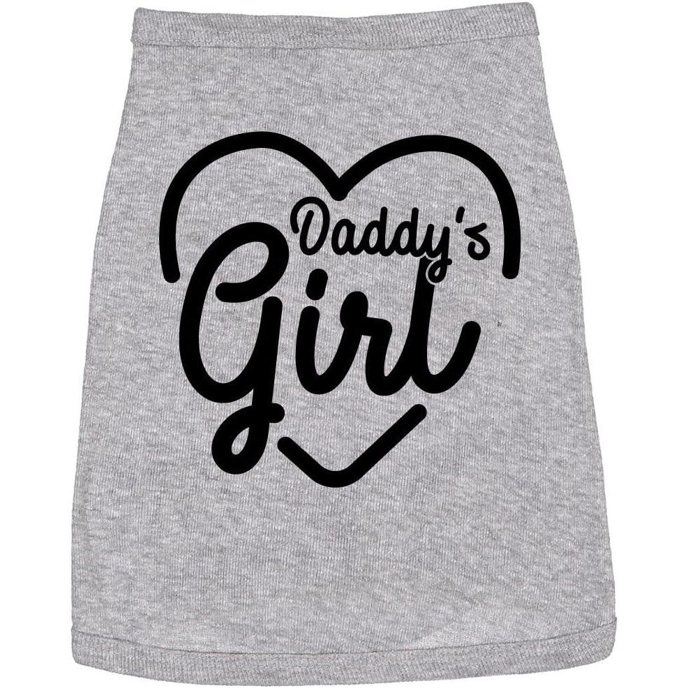 imageDaddys Girl Dog Shirt  Heart Design Graphic Tee Pet Clothing for Small Medium Large XXL Breeds Outfit for Dogs and Fur Parents Grey XXLSmall