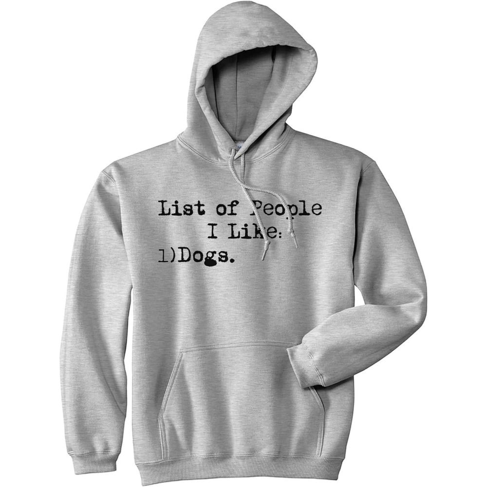 imageFunny Dog Joke Hoodies Cool Novelty Sweatshirts for Pet Owners and Dog LoversHeather Grey List