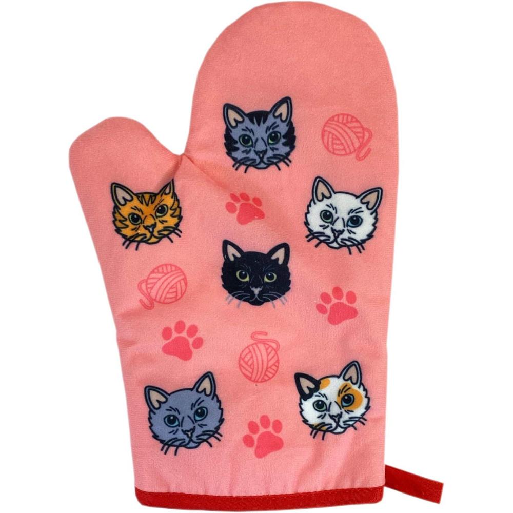 imageFunny Taco Oven Mitt Introverted but Willing to Discuss Tacos Design Durable Cotton Blend with Heat Protection Novelty Mexican Food Kitchen Glove for Cooking and Taco LoversCat Yarn