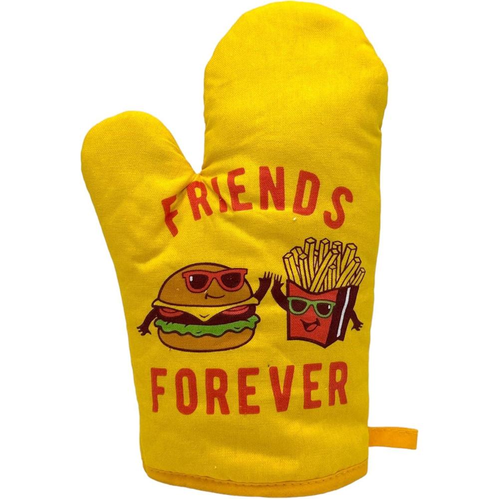 imageFunny Taco Oven Mitt Introverted but Willing to Discuss Tacos Design Durable Cotton Blend with Heat Protection Novelty Mexican Food Kitchen Glove for Cooking and Taco LoversBurger and Fries