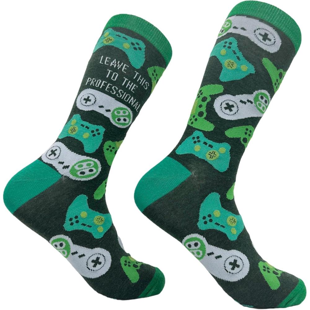 imageMens Gamer Socks Funny Footware for Video Game PlayersProfessional