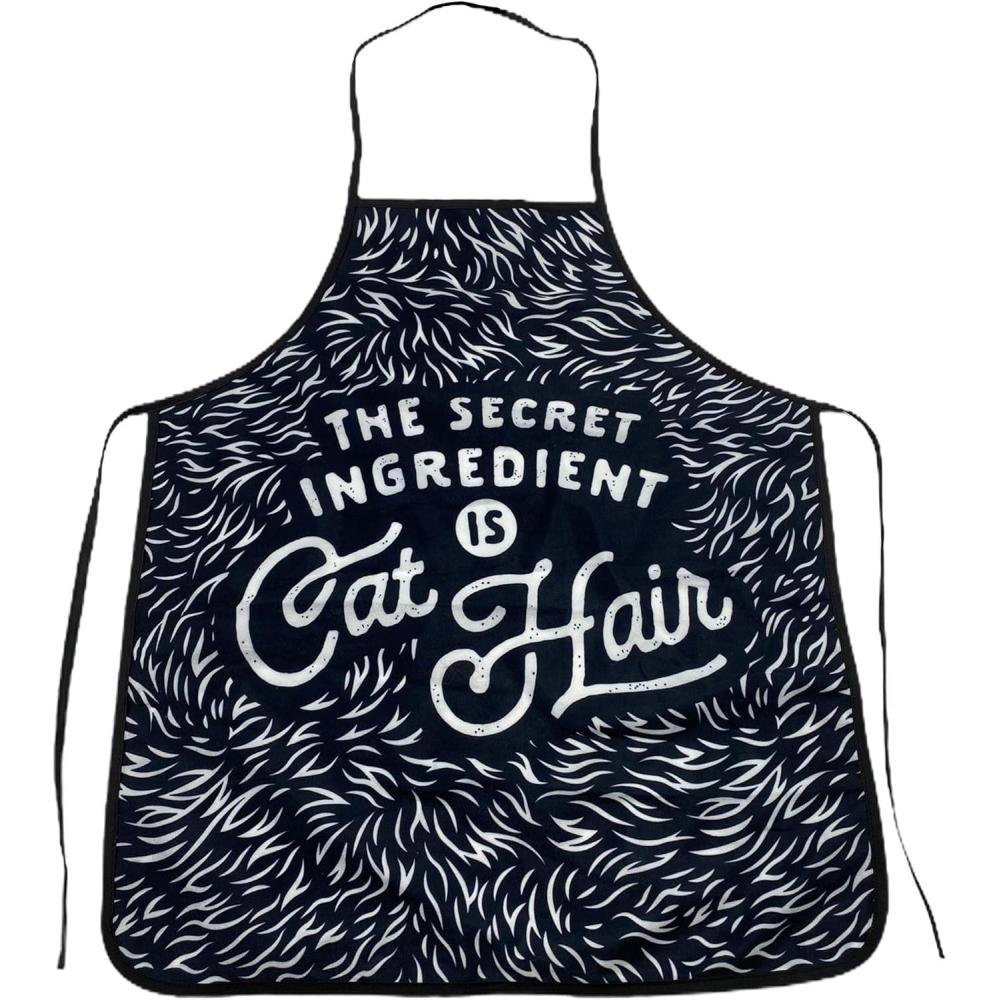 imageThe Secret Ingredient is Cat Hair Funny Pet Kitten Animal Lover Graphic Kitchen Accessories Funny Graphic Kitchenwear Cool Cat Novelty Cookware Black Oven MittApron