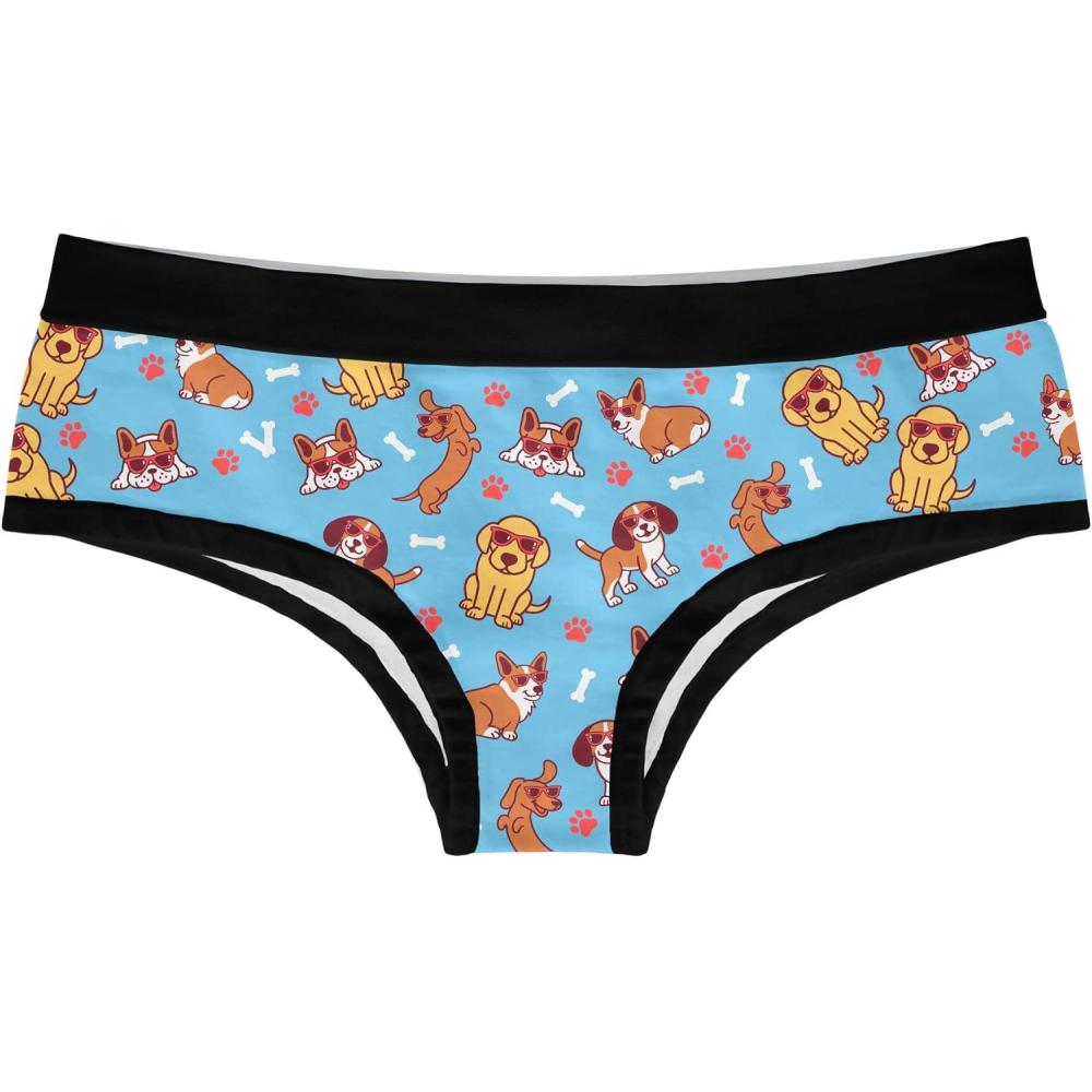 imageWomens My Dog Thinks Im Cool Panties Funny Saying Graphic Bikini Brief UnderwearBlue