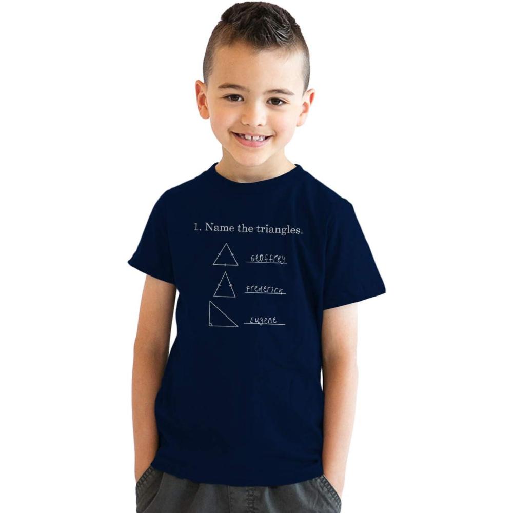 imageYouth Name The Triangles Funny Math T Shirts Sarcasm Novelty I Love Math Tee HumorHeather Navy