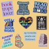 Book Sticker Extra Large Stickers for Adults Funny Adhesives with Memes Sarcastic Cool Nerd Multi 10 Pieces(10 Pieces)