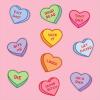 Candy Hearts Sticker Extra Large Stickers for Adults Funny Adhesives with Memes Love Cool Sarcastic Multi 10 Pieces(10 Pieces)