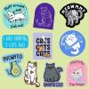 Cat Sticker Extra Large Stickers for Adults Funny Adhesives with Memes Sarcastic Cool Cat Multi 10 Pieces(10 Pieces)