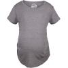 Comfortable Womens Maternity Shirts Blank Pregnancy Shirts Plain Fitted Tees(Dark Heather Grey)