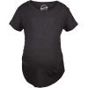 Comfortable Womens Maternity Shirts Blank Pregnancy Shirts Plain Fitted Tees(Heather Black)