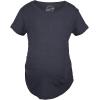 Comfortable Womens Maternity Shirts Blank Pregnancy Shirts Plain Fitted Tees(Heather Navy)
