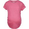 Comfortable Womens Maternity Shirts Blank Pregnancy Shirts Plain Fitted Tees(Heather Pink)