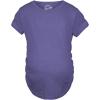 Comfortable Womens Maternity Shirts Blank Pregnancy Shirts Plain Fitted Tees(Heather Purple)