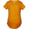 Comfortable Womens Maternity Shirts Blank Pregnancy Shirts Plain Fitted Tees(Orange)