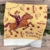 Crazy Dog T-Shirts Choose Your Weapon Funny Barbecue Cooking Utensils Tea Towel(Ride Em Cowboy)