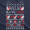 Crazy Dog T-Shirts Crew Neck Sweatshirt Feliz Navi Dogs Funny Holiday Christmas Ugly Sweater Animal Lover(Navy)