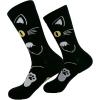 Crazy Dog T-Shirts Cute Cat Socks for Women Fun Socks with Kitties and Sarcastic Humor(Black Cat)