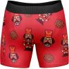 Crazy Dog T-Shirts Deez Nuts Mens Boxers Funny Christmas Nutcracker Hilarious Graphic Underwear(Red)