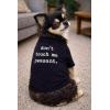 Crazy Dog T-Shirts Dog Shirt, Don’t Touch Me Peasant, Funny Pet Novelty, Medium, Heather Black(S)