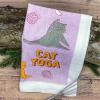 Crazy Dog T-Shirts Easily Distracted by Dogs Funny Puppy Pet Lovers Tea Towel(Cat Yoga)