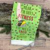 Crazy Dog T-Shirts Fitness Taco Funny Eating Mexican Food Exercise Tea Towel(Fitness Taco)