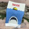 Crazy Dog T-Shirts Fitness Taco Funny Eating Mexican Food Exercise Tea Towel(Tacos Shark)