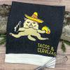 Crazy Dog T-Shirts Fitness Taco Funny Eating Mexican Food Exercise Tea Towel(Tacos and Cervezas)