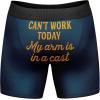 Crazy Dog T-Shirts Funny Fishing and Hunting Boxers for Men Sarcastic Deer Hunting and Fishing Joke Underwear for Guys(Arm in a Cast)