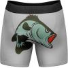 Crazy Dog T-Shirts Funny Fishing and Hunting Boxers for Men Sarcastic Deer Hunting and Fishing Joke Underwear for Guys(Big Bass)