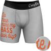 Crazy Dog T-Shirts Funny Fishing and Hunting Boxers for Men Sarcastic Deer Hunting and Fishing Joke Underwear for Guys(Big Bass)