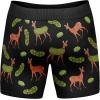 Crazy Dog T-Shirts Funny Fishing and Hunting Boxers for Men Sarcastic Deer Hunting and Fishing Joke Underwear for Guys(Dill Doe)