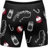 Crazy Dog T-Shirts Funny Fishing and Hunting Boxers for Men Sarcastic Deer Hunting and Fishing Joke Underwear for Guys(Jerk Rod)
