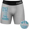 Crazy Dog T-Shirts Funny Fishing and Hunting Boxers for Men Sarcastic Deer Hunting and Fishing Joke Underwear for Guys(Two Hands)