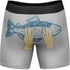 Crazy Dog T-Shirts Funny Fishing and Hunting Boxers for Men Sarcastic Deer Hunting and Fishing Joke Underwear for Guys(Two Hands)
