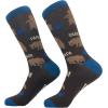 Crazy Dog T-Shirts Funny Papa Bear Crew Socks for Men – Cozy Cotton Animal Print – Gift for Dad, Fathers Day, Birthday, Christmas