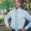 Crazy Dog T-Shirts Funny Ties for Dad Hilarious Graphic Neckties for Fathers Day Cool Dad Ties(Dadasaurus)
