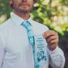 Crazy Dog T-Shirts Funny Ties for Dad Hilarious Graphic Neckties for Fathers Day Cool Dad Ties(Proud Husband)