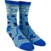 Crazy Dog T-Shirts Funny Womens Socks with Sarcastic Sayings and Cool Designs for Girls(Blue)