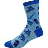 Crazy Dog T-Shirts Funny Womens Socks with Sarcastic Sayings and Cool Designs for Girls(Blue)